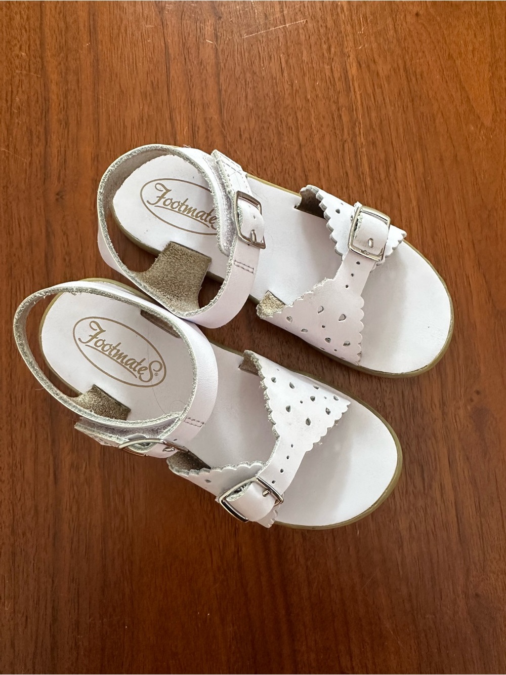 Footmates Ariel Lilac Kids Leather Buckle Sandals size 12